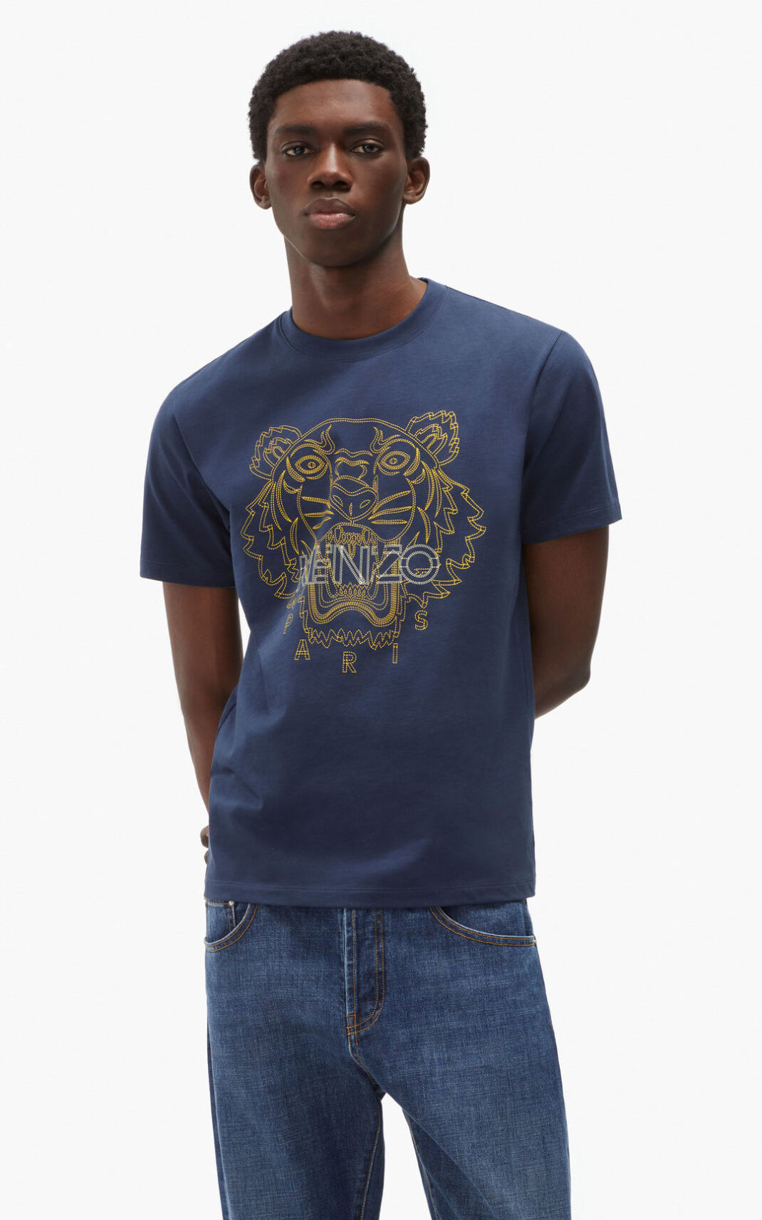 Camisetas Kenzo Tiger Hombre Azul Marino Azules - SKU.0836691
